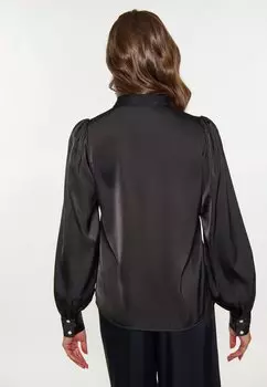 Блузка на пуговицах faina, черный