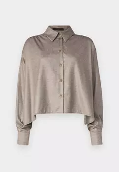 Блузка на пуговицах FLANNA DRYKORN, серо-коричневый