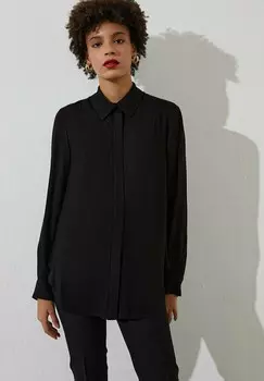 Блузка на пуговицах FLOWY Rue les crateurs, черный