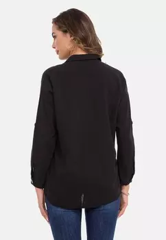 Блузка на пуговицах FREIZEIT Cipo & Baxx, черный