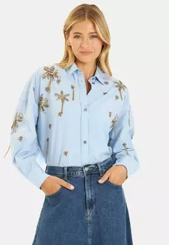 Блузка на пуговицах I24CL909 Alma en Pena, синий