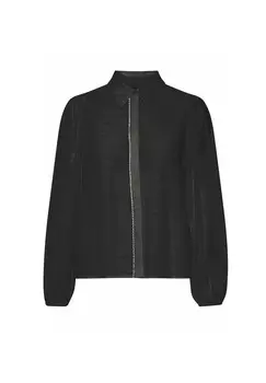 Блузка на пуговицах ICHI, черный