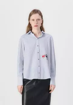 Блузка на пуговицах IKON DUO PRINT SHIRT KARL LAGERFELD, светло-голубой