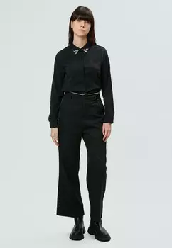 Блузка на пуговицах INFLUENCER, черный