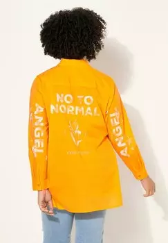 Блузка на пуговицах INSCRIPTION ON THE BACK Angel of Style, оранжевый
