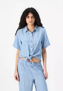 Блузка на пуговицах JDYEMILIA KNOT SHIRT JDY, синий