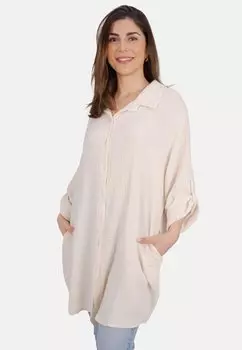 Блузка на пуговицах JESSY MUSSELIN OVERSIZED Seasons of April, бежевый