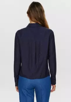 Блузка на пуговицах JONA Nmph, темно-синий
