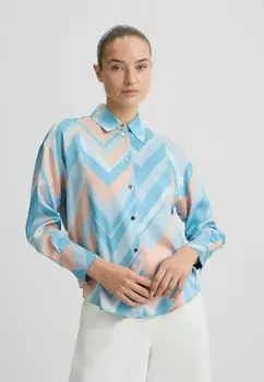 Блузка на пуговицах JUNGLE PRINTED LIU JO, светло-голубой