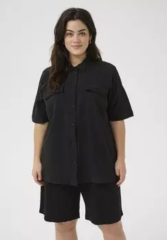 Блузка на пуговицах Kaffe Curve, черный