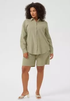 Блузка на пуговицах Kaffe Curve, светло-зеленый
