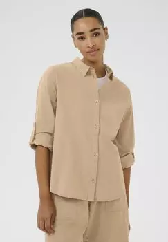 Блузка на пуговицах Kaffe, песочный
