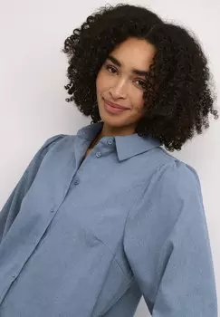 Блузка на пуговицах Kaffe, синий