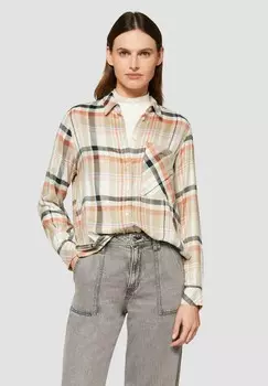 Блузка на пуговицах KARIERTE s.Oliver, бежевый