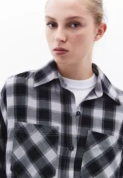 Блузка на пуговицах KARIERTES OXXO, черный