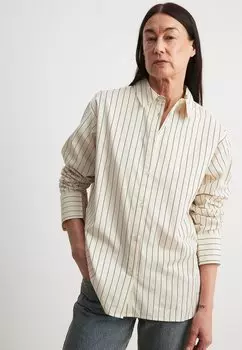 Блузка на пуговицах KLASSISCHE REGULAR NA-KD, бежевый