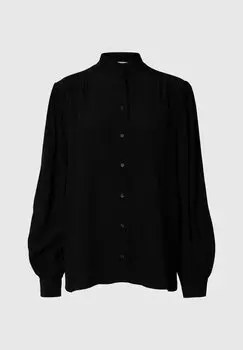 Блузка на пуговицах KLASSISCHE Selected Femme, черный