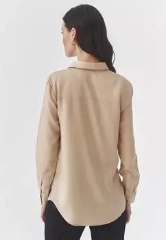 Блузка на пуговицах KOROTA TATUUM, бежевый