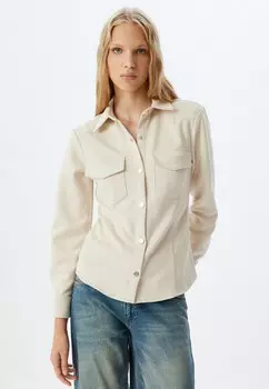 Блузка на пуговицах Koton, бежевый