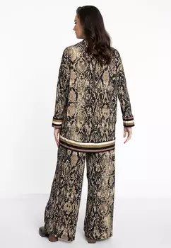 Блузка на пуговицах KRAGEN Yoek, коричневый