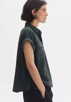 Блузка на пуговицах KURZARM FITARA Opus, темно-зеленый