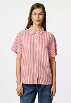 Блузка на пуговицах KURZARM PCSALLY Pieces, цвет Goji Berry