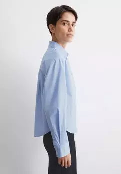 Блузка на пуговицах LANGARM CROPPED PREMIUM Marc O'Polo, синий