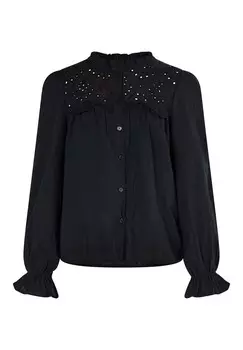 Блузка на пуговицах LANGARM IDEM DreiMaster, черный