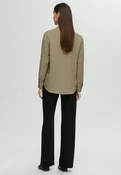 Блузка на пуговицах LANGARM Selected Femme, зеленый