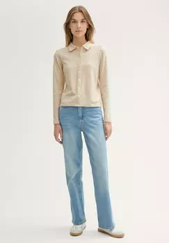 Блузка на пуговицах LANGARM TOM TAILOR DENIM, цвет Mottled Beige