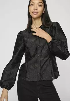 Блузка на пуговицах LANGARM VILA, черный