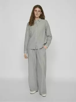 Блузка на пуговицах LANGARM VILA, цвет Mottled Green