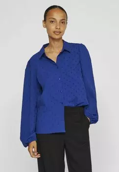Блузка на пуговицах LANGARM VILA, синий