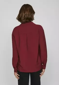 Блузка на пуговицах LANGARM VILA, темно-красный