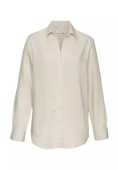 Блузка на пуговицах LASCANA, бежевый