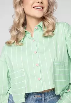 Блузка на пуговицах Laurella, зеленый