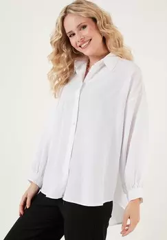 Блузка на пуговицах LELA, белый