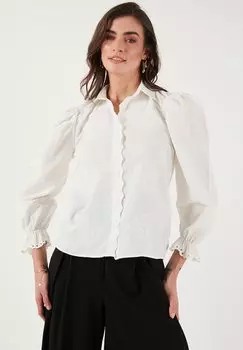 Блузка на пуговицах LELA, бежевый