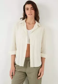 Блузка на пуговицах LELA, бежевый