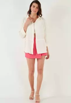 Блузка на пуговицах LELA, бежевый