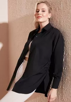 Блузка на пуговицах LELA, черный