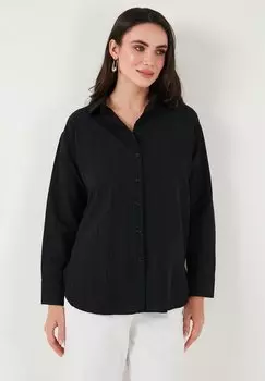 Блузка на пуговицах LELA, черный