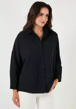 Блузка на пуговицах LELA, черный