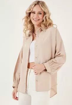 Блузка на пуговицах LELA, камень