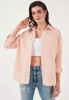 Блузка на пуговицах LELA, оранжевый