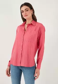 Блузка на пуговицах LELA, розовый