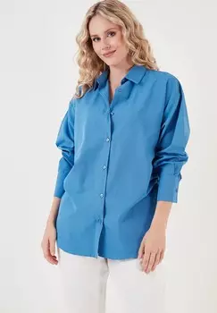 Блузка на пуговицах LELA, синий