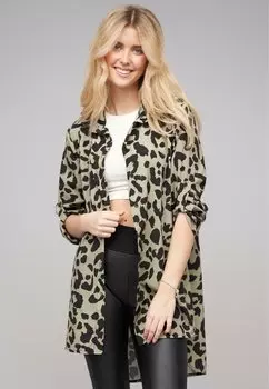 Блузка на пуговицах LEO ALL OVER TURN-UP Cloud 5ive, зеленый