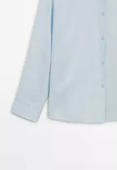 Блузка на пуговицах LIGHTWEIGHT Massimo Dutti, светло-голубой