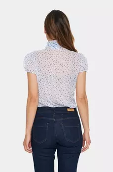 Блузка на пуговицах LILJA CRINKLE Saint Tropez, синий металлик